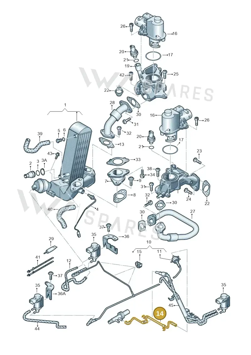 7P6133798C — Volkswagen Touareg BlueMotion (2014-2018) diagram 693131500, position 14