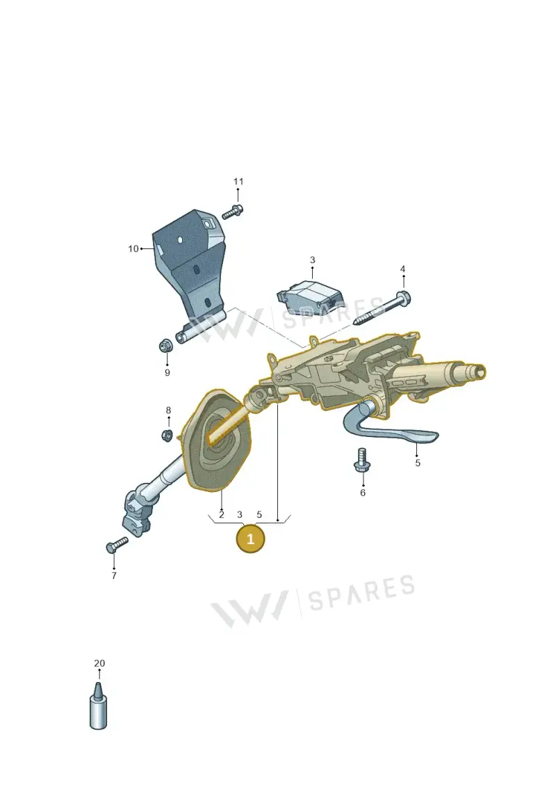7P6419501EC — Volkswagen Touareg BlueMotion (2014-2018) diagram 693419400, position 1