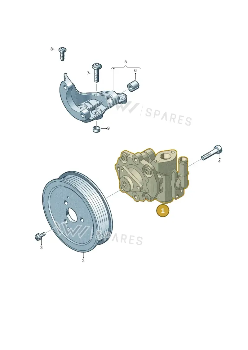 7P6422154A — Volkswagen Touareg BlueMotion (2014-2018) diagram 693145310, position 1