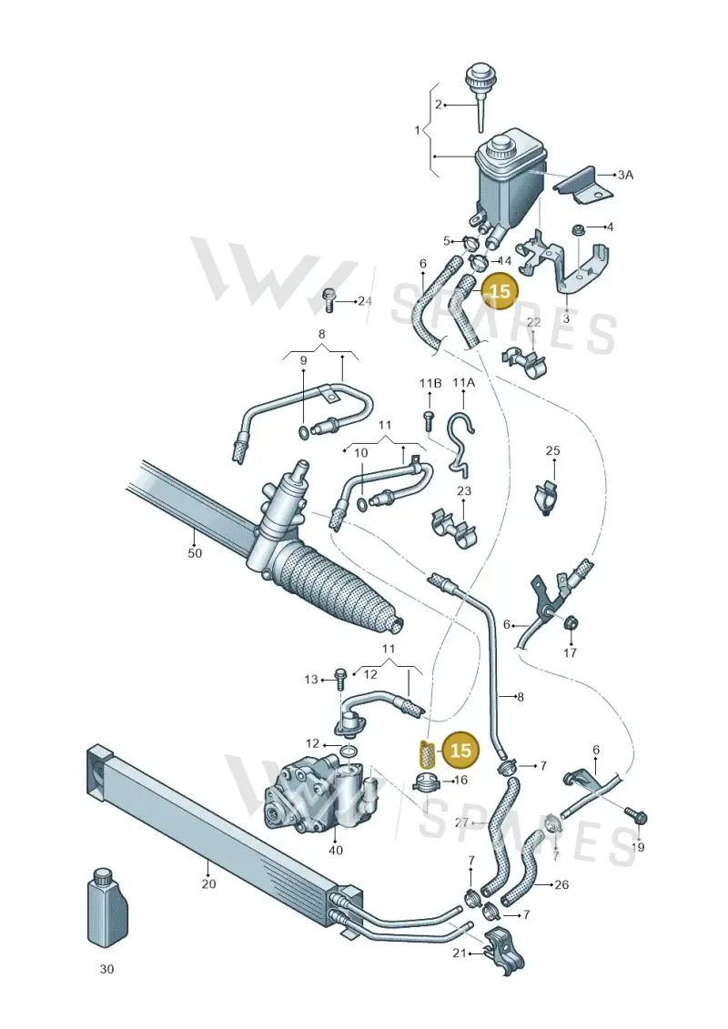7P6422889C — Volkswagen Touareg BlueMotion (2014-2018) diagram 693422520, position 15