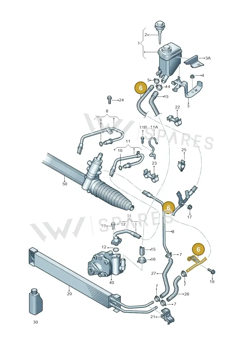 7P6422890D — Volkswagen Touareg BlueMotion (2014-2018) diagram 693422520, position 6