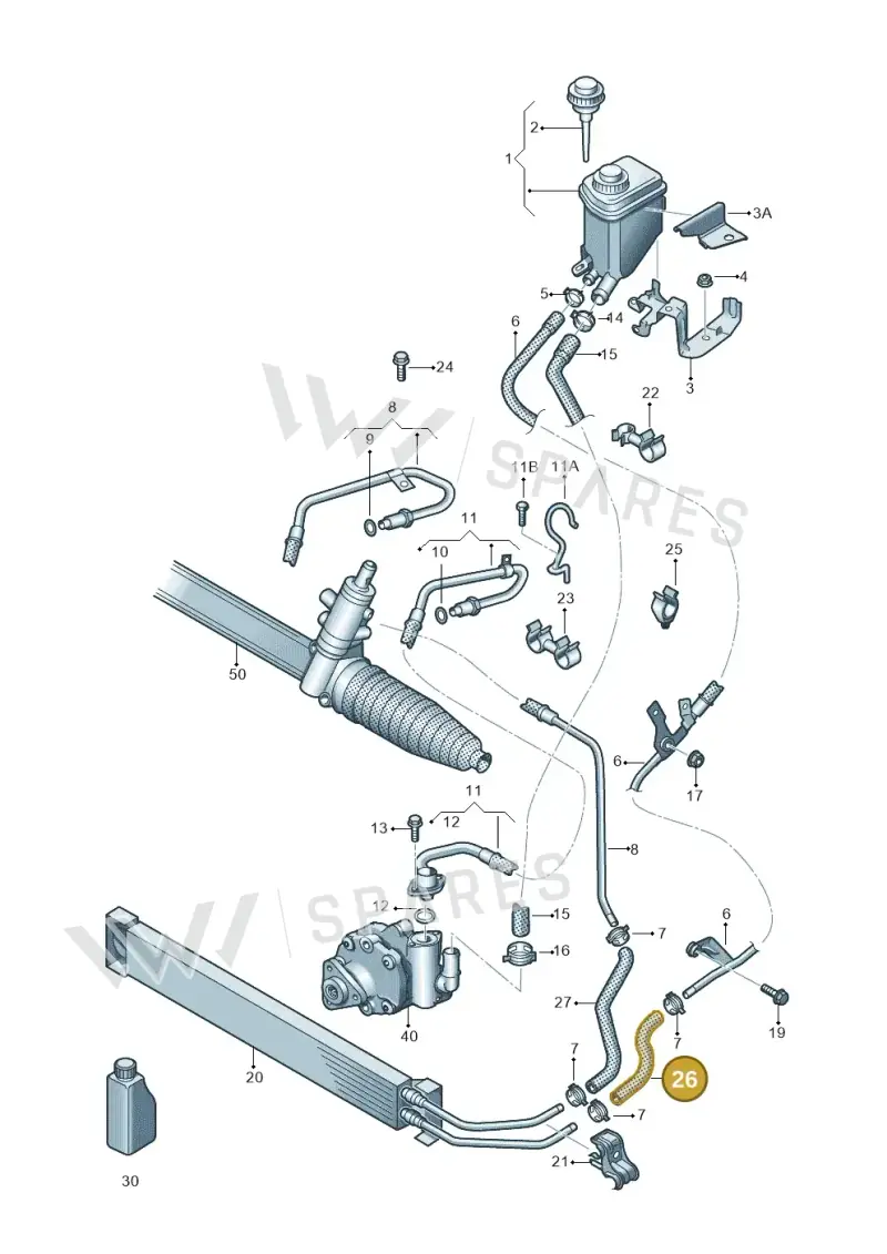 7P6422895D — Volkswagen Touareg BlueMotion (2014-2018) diagram 693422520, position 26