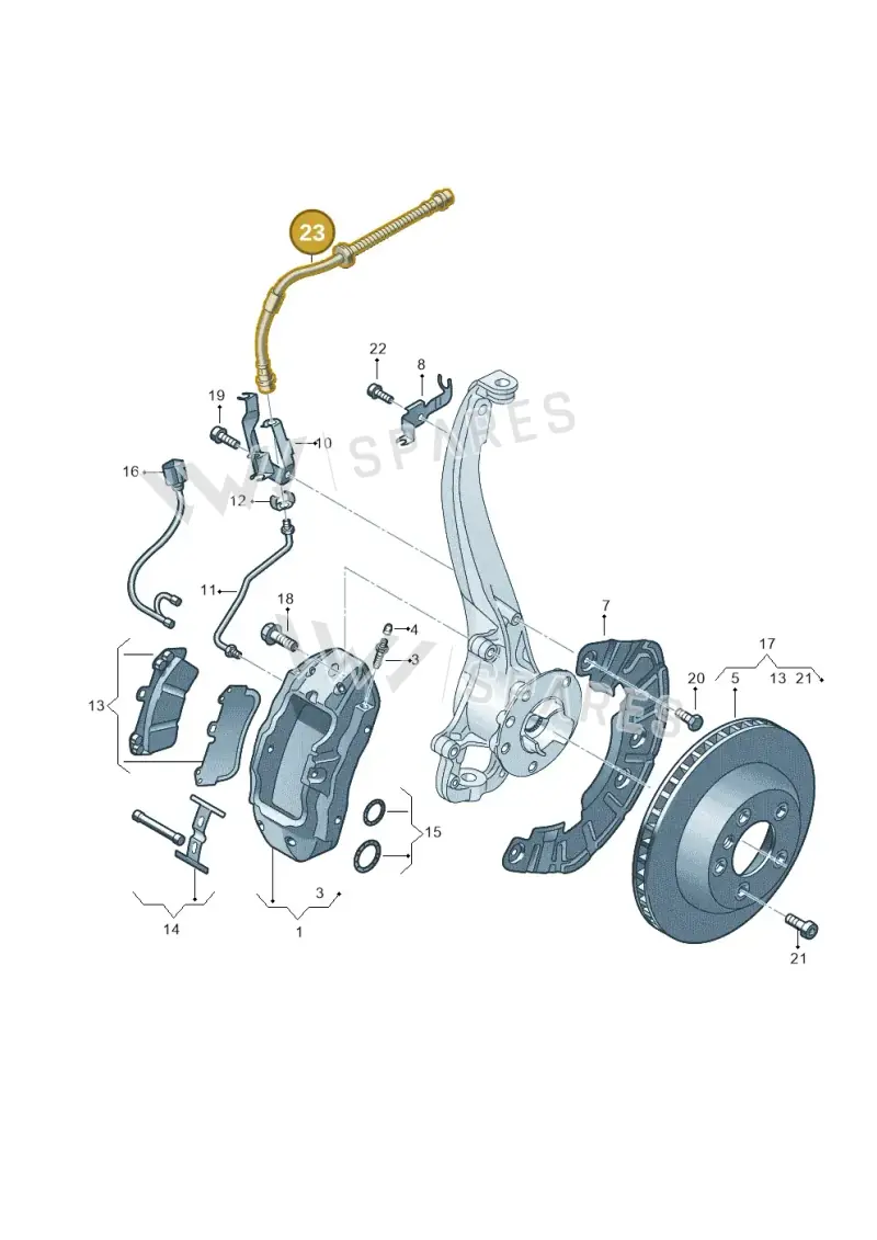 7P6611701 — Volkswagen Touareg BlueMotion (2014-2018) diagram 693615400, position 23