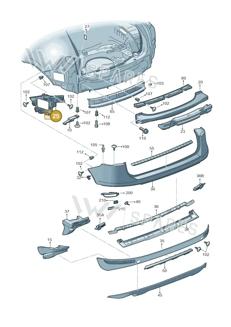 7P6807375B — Volkswagen Touareg (2012-2014) diagram 693807500, position 25