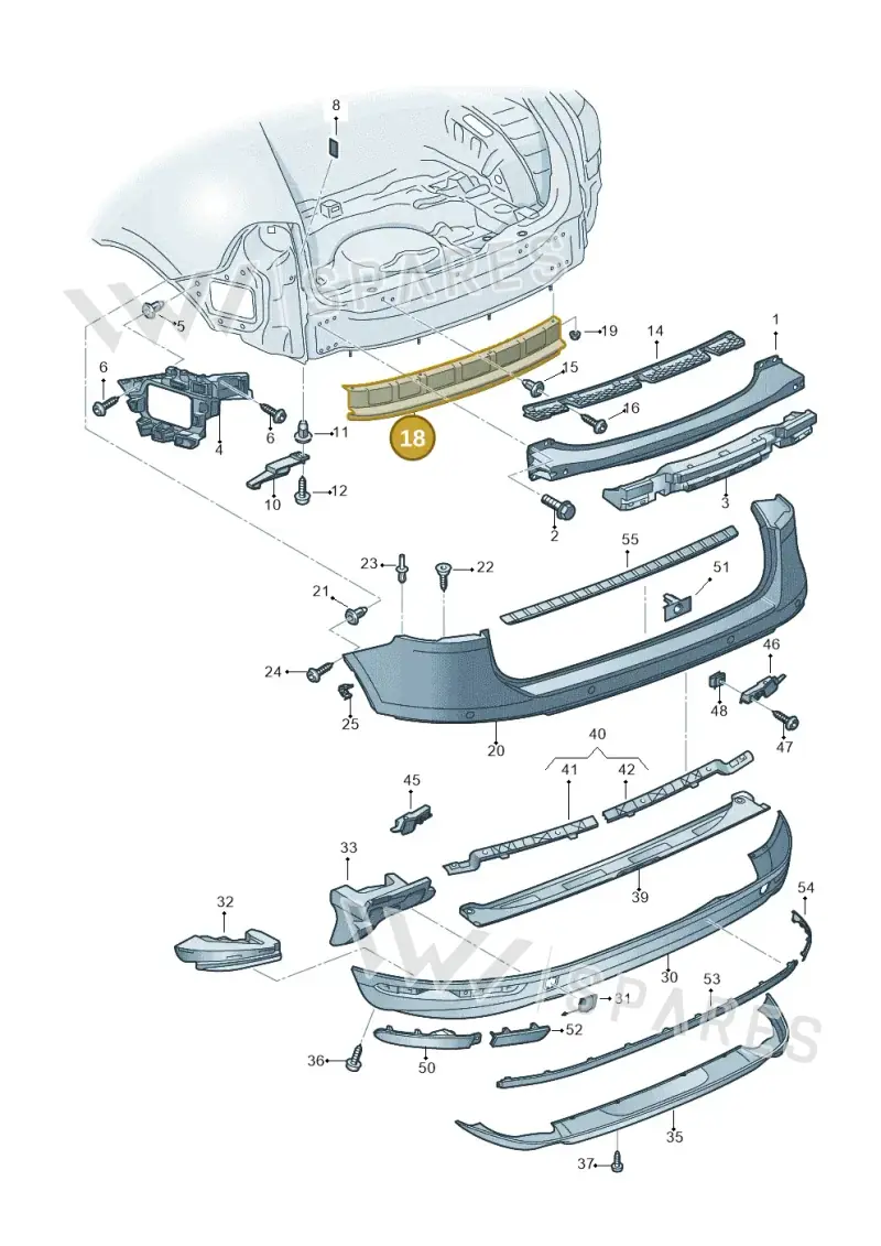 7P6813231 — Volkswagen Touareg BlueMotion (2014-2018) diagram 787807500, position 18