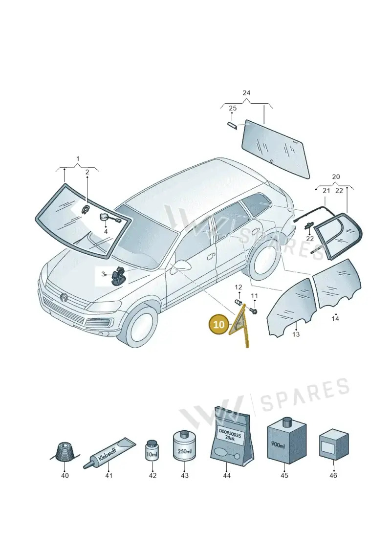 7P6845113E — Volkswagen Touareg (2014-2018) diagram 693845000, position 10