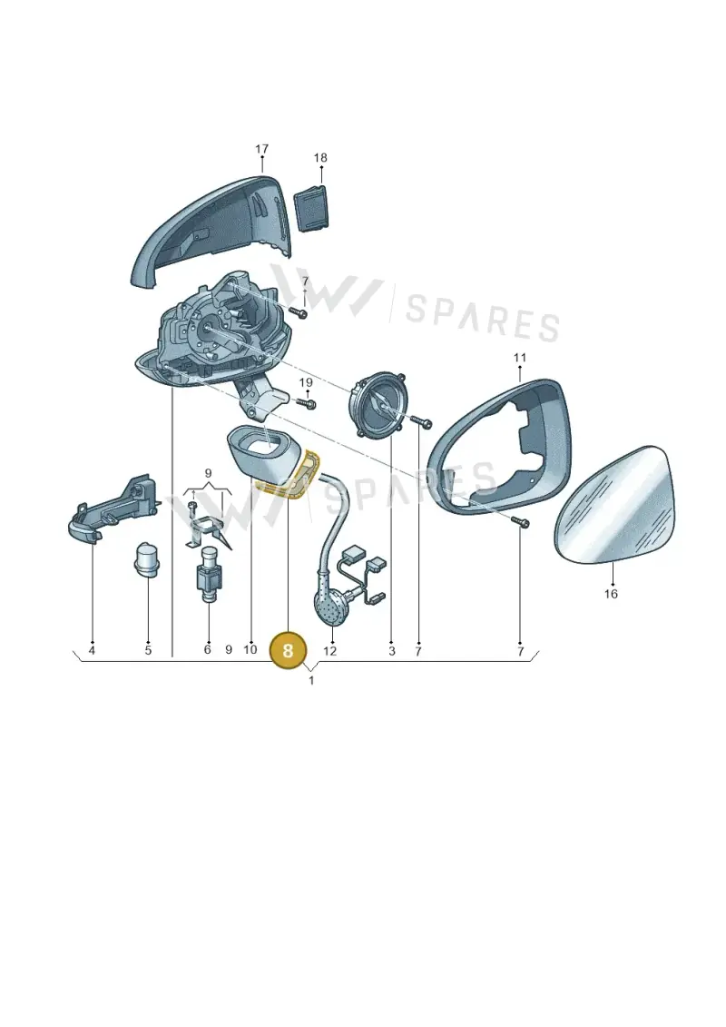 7P6857933 — Volkswagen Touareg BlueMotion (2014-2018) diagram 693857400, position 8
