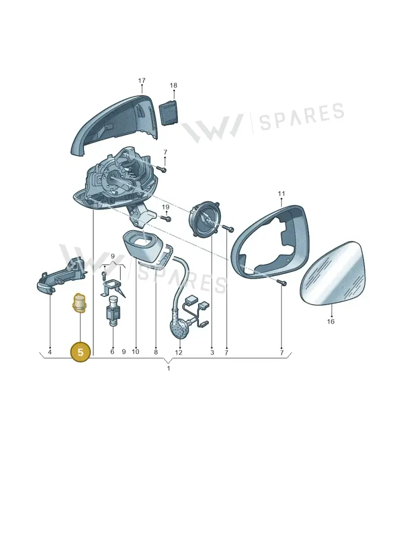 7P6945291 — Volkswagen Touareg BlueMotion (2014-2018) diagram 693857400, position 5
