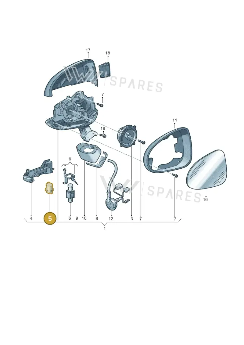 7P6945292 — Volkswagen Touareg BlueMotion (2014-2018) diagram 693857400, position 5