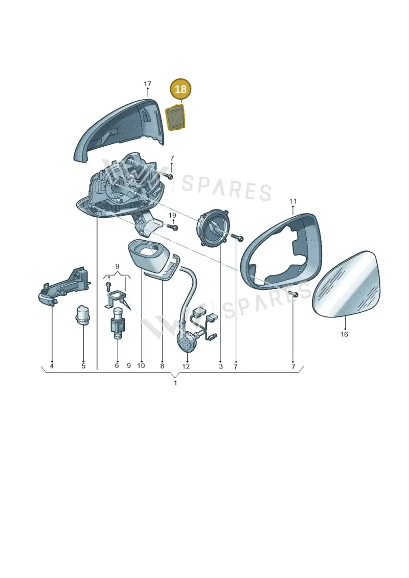 7P6949146 — Volkswagen Touareg BlueMotion (2014-2018) diagram 693857400, position 18