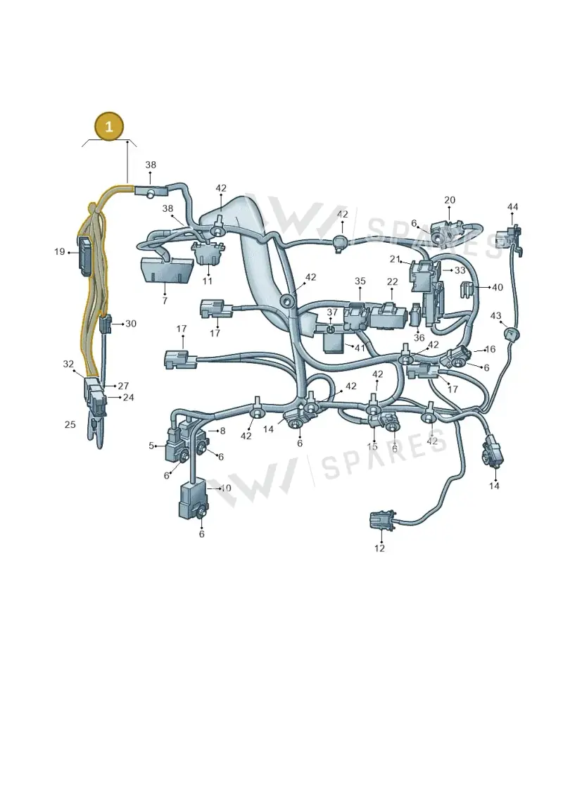 7P6971363CC — Volkswagen Touareg (2014-2018) diagram 693972260, position 1