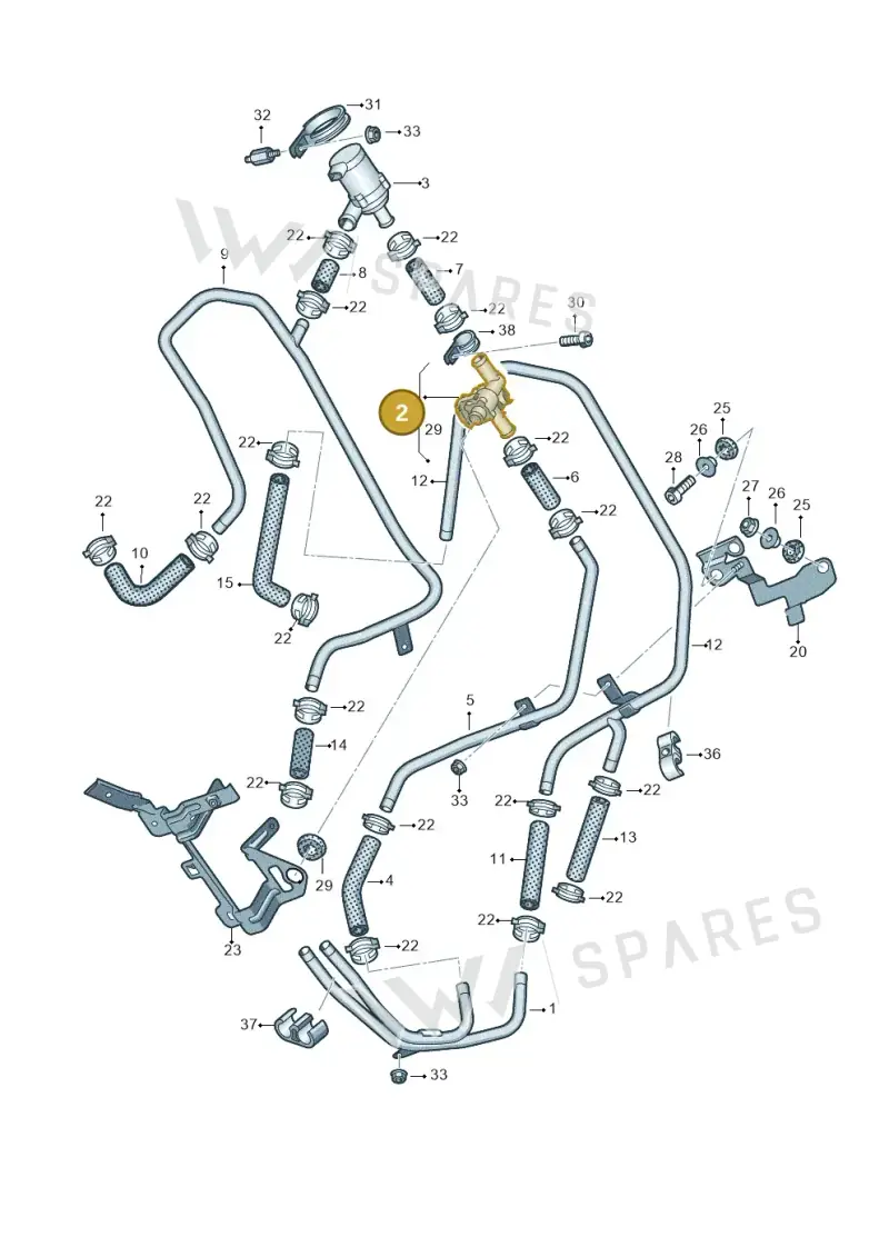 7PP819810A — Volkswagen Touareg BlueMotion (2014-2018) diagram 787819290, position 2
