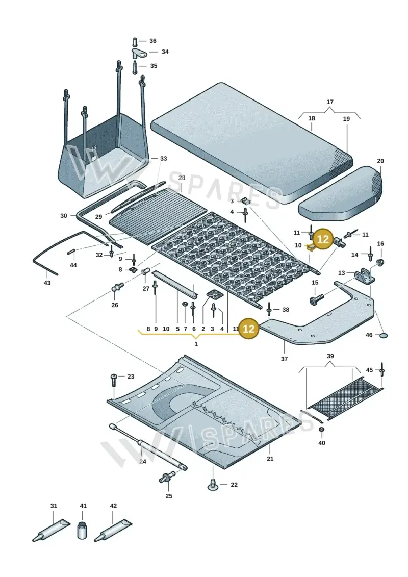 7T0067057 — Volkswagen Multivan (2021-) diagram 7t0067060, position 12