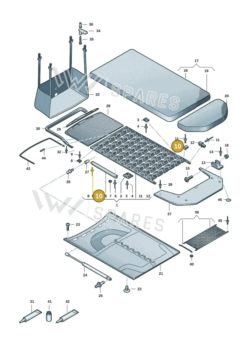 7T0067075 — Volkswagen Multivan (2021-) diagram 7t0067060, position 10