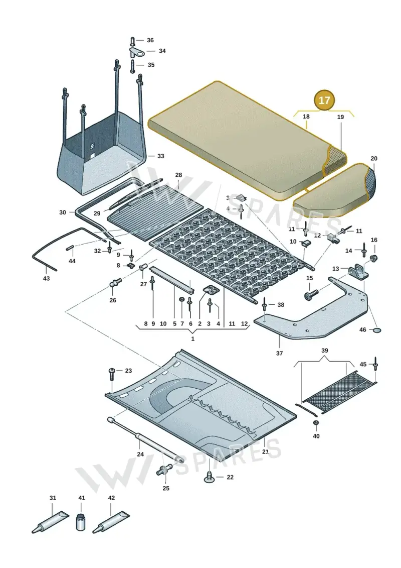 7T00670834FT — Volkswagen Multivan (2021-) diagram 7t0067060, position 17