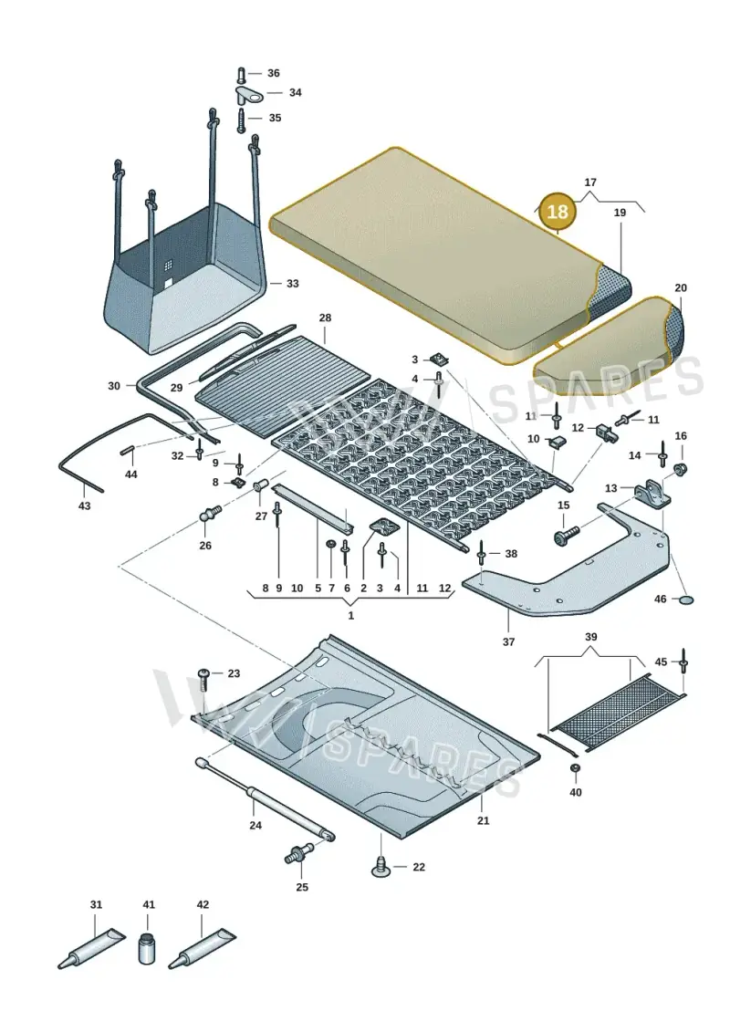 7T00670854FT — Volkswagen Multivan (2021-) diagram 7t0067060, position 18