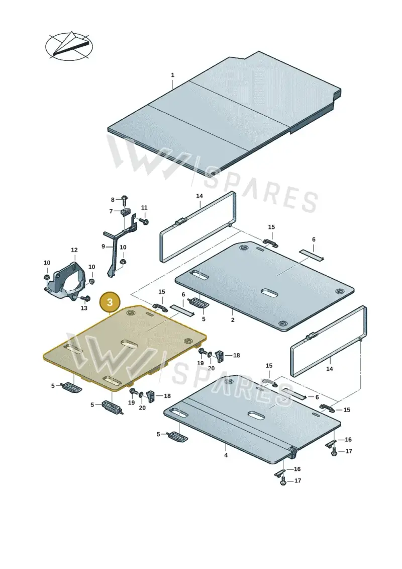 7T0067131QB87 — Volkswagen Multivan (2021-) diagram 7t0067000, position 3