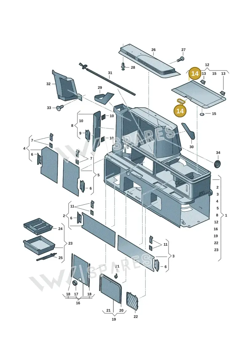 7T0067251 — Volkswagen Multivan (2021-) diagram 7t0068000, position 14