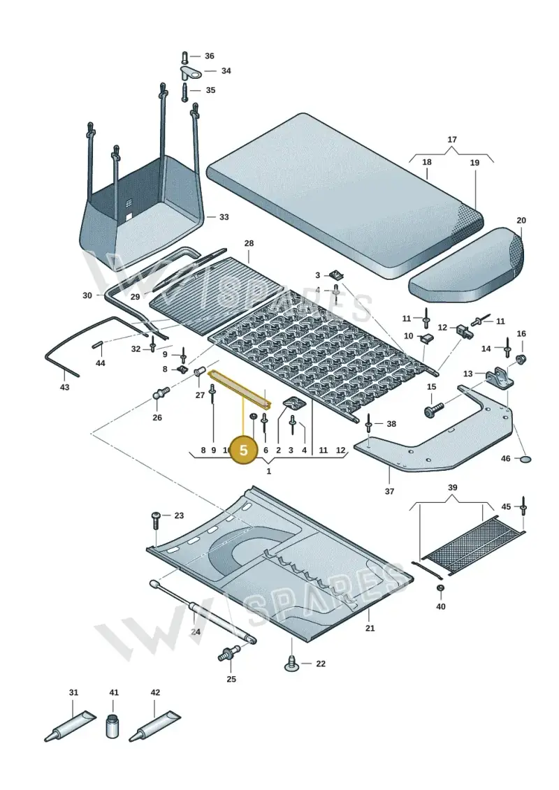 7T0067314A — Volkswagen Multivan (2021-) diagram 7t0067060, position 5