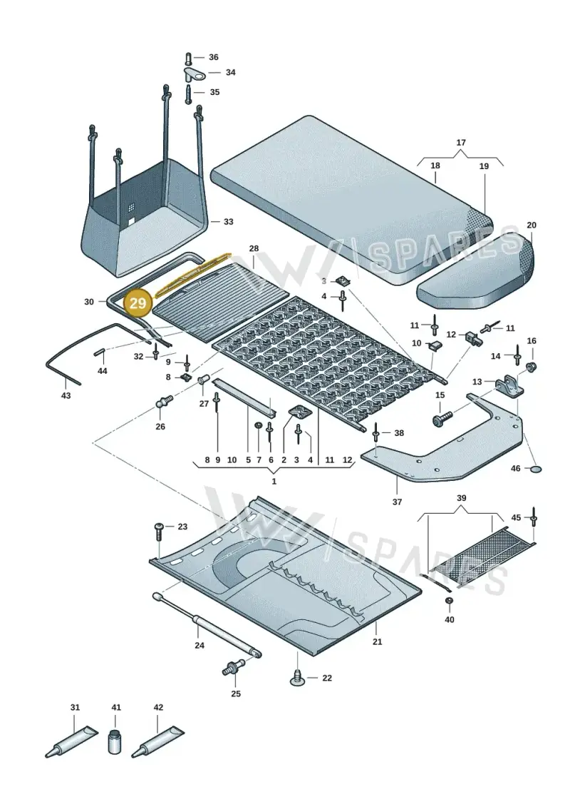 7T0068022A — Volkswagen Multivan (2021-) diagram 7t0067060, position 29