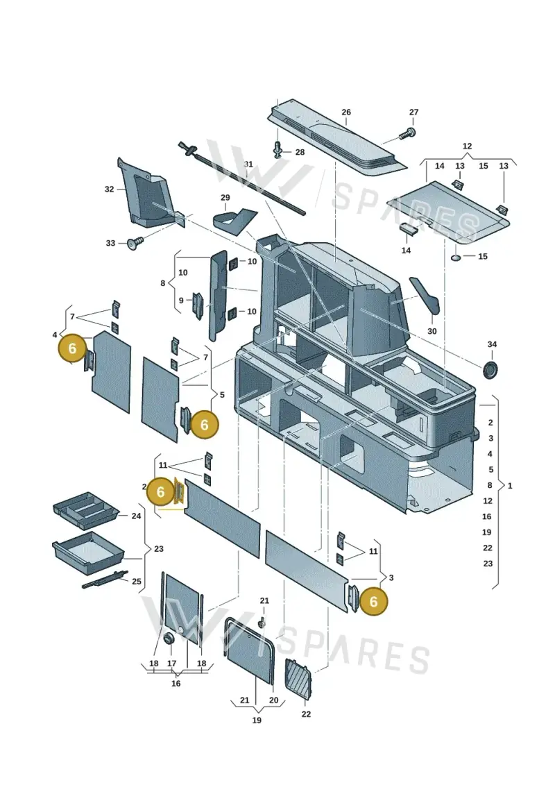 7T0068025A — Volkswagen Multivan (2021-) diagram 7t0068000, position 6