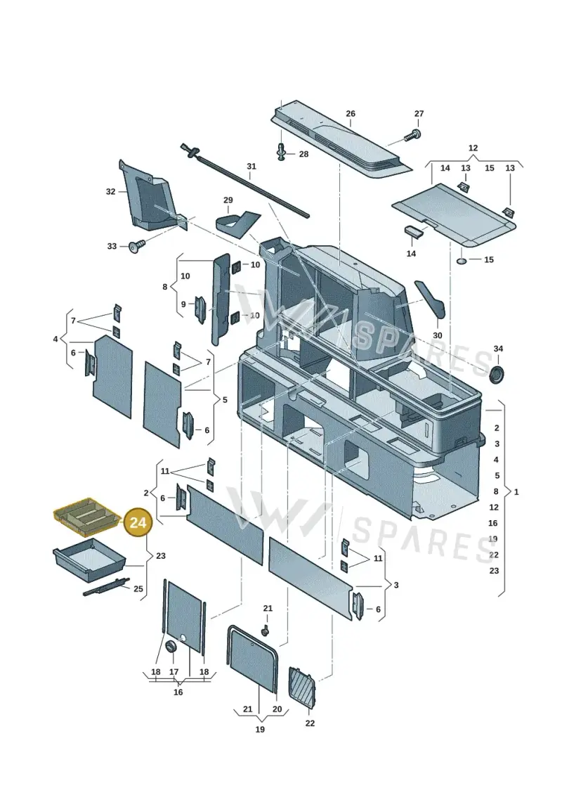 7T0068413 — Volkswagen Multivan (2021-) diagram 7t0068000, position 24