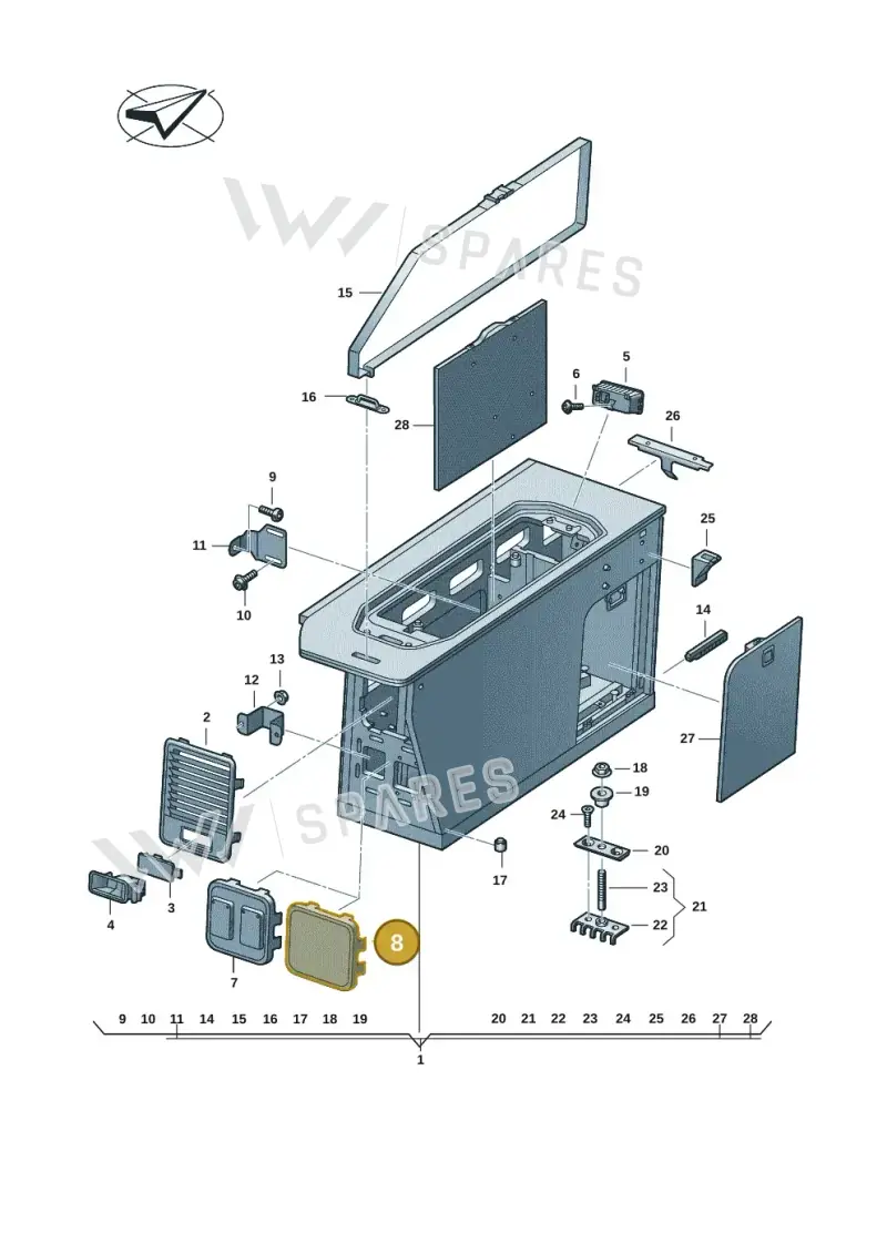 7T0070423C4PK — Volkswagen Multivan (2021-) diagram 7t0068260, position 8