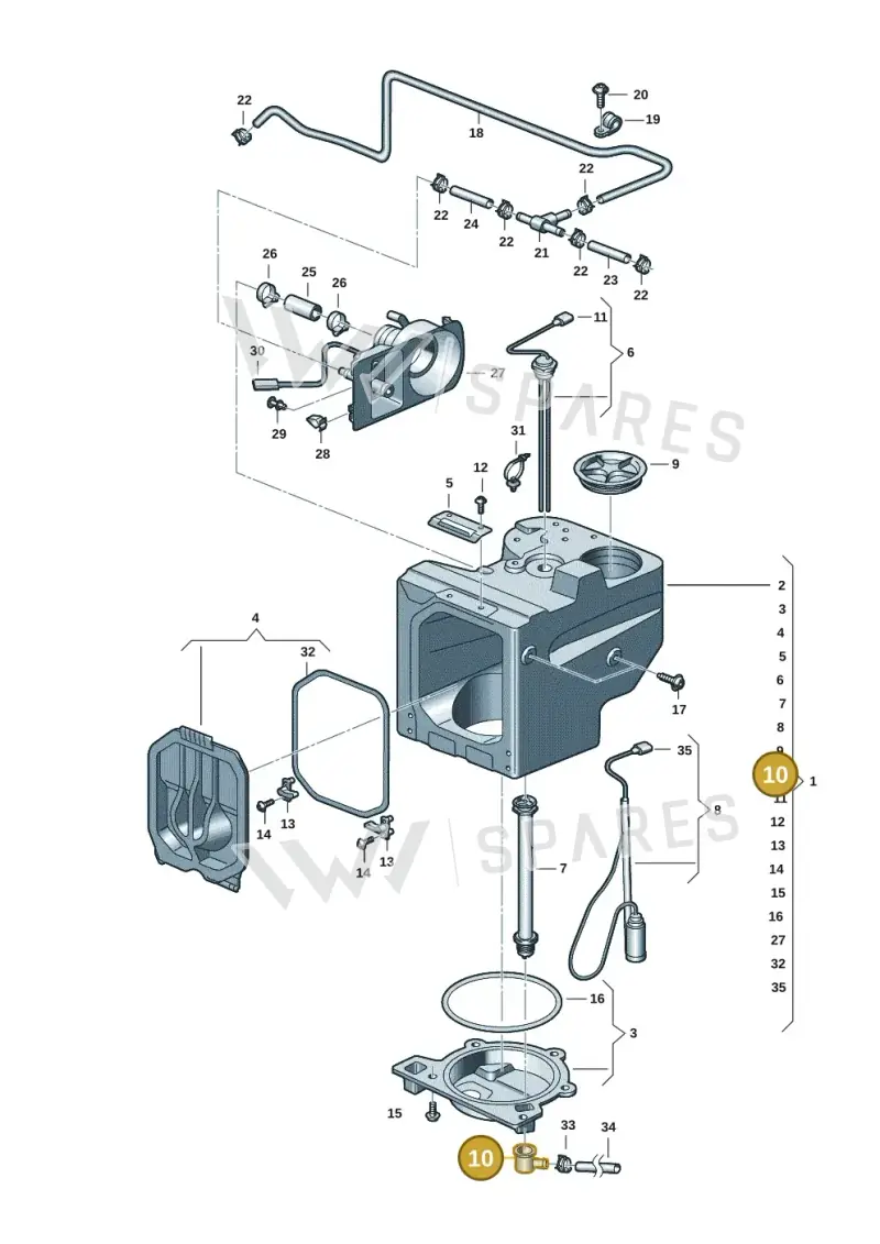 7T0070504A — Volkswagen Multivan (2021-) diagram 7t0068140, position 10