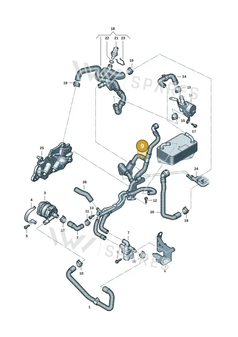 7T0121064AH — Volkswagen Multivan (2021-) diagram 7t0121254, position 9