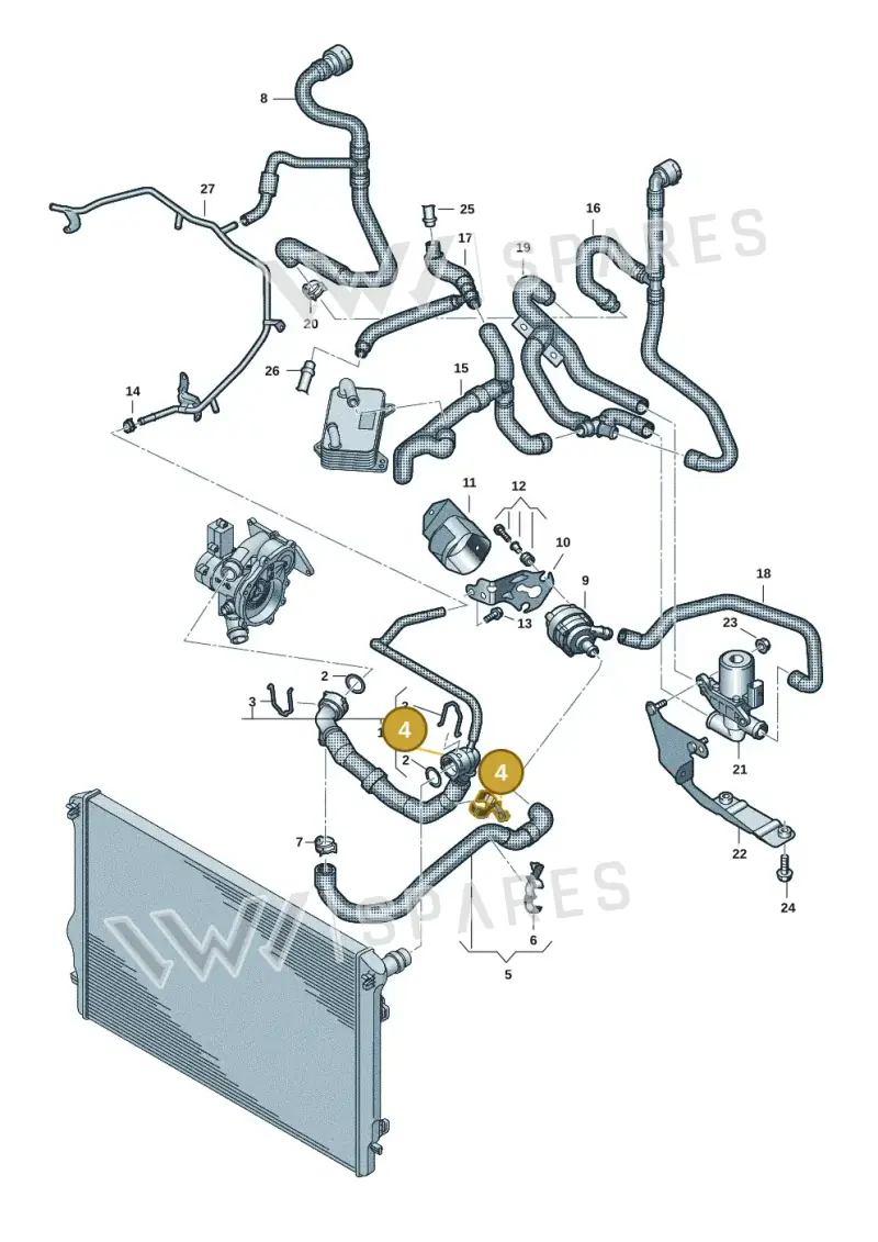 7T0121093E — Volkswagen Multivan (2021-) diagram 7t0121420, position 4