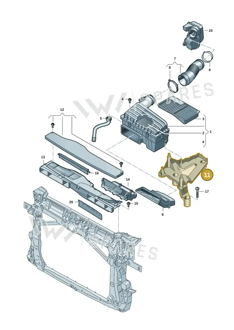 7T0129671 — Volkswagen Multivan (2021-) diagram 7t0129050, position 11