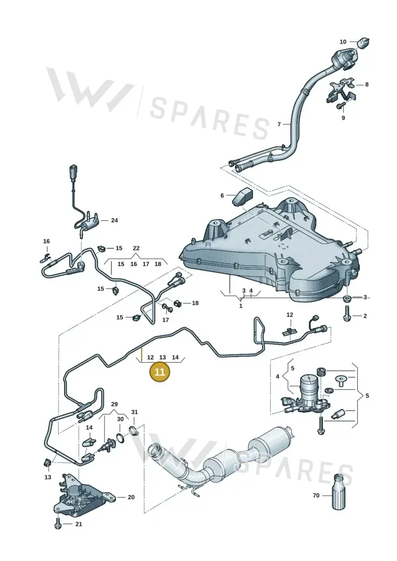 7T0131983B — Volkswagen Multivan (2021-) diagram 7t0201600, position 11