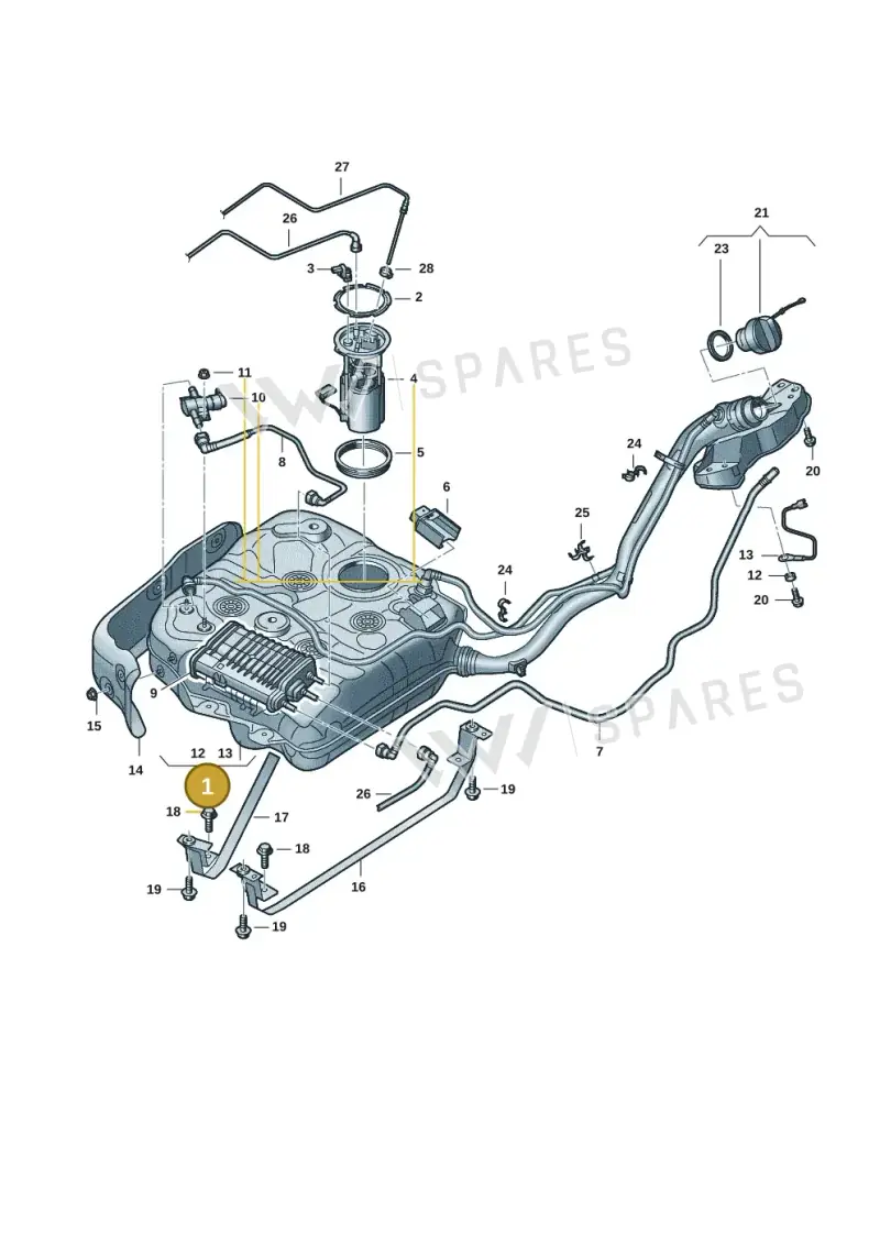 7T0201060C — Volkswagen Multivan (2021-) diagram 7t0201050, position 1