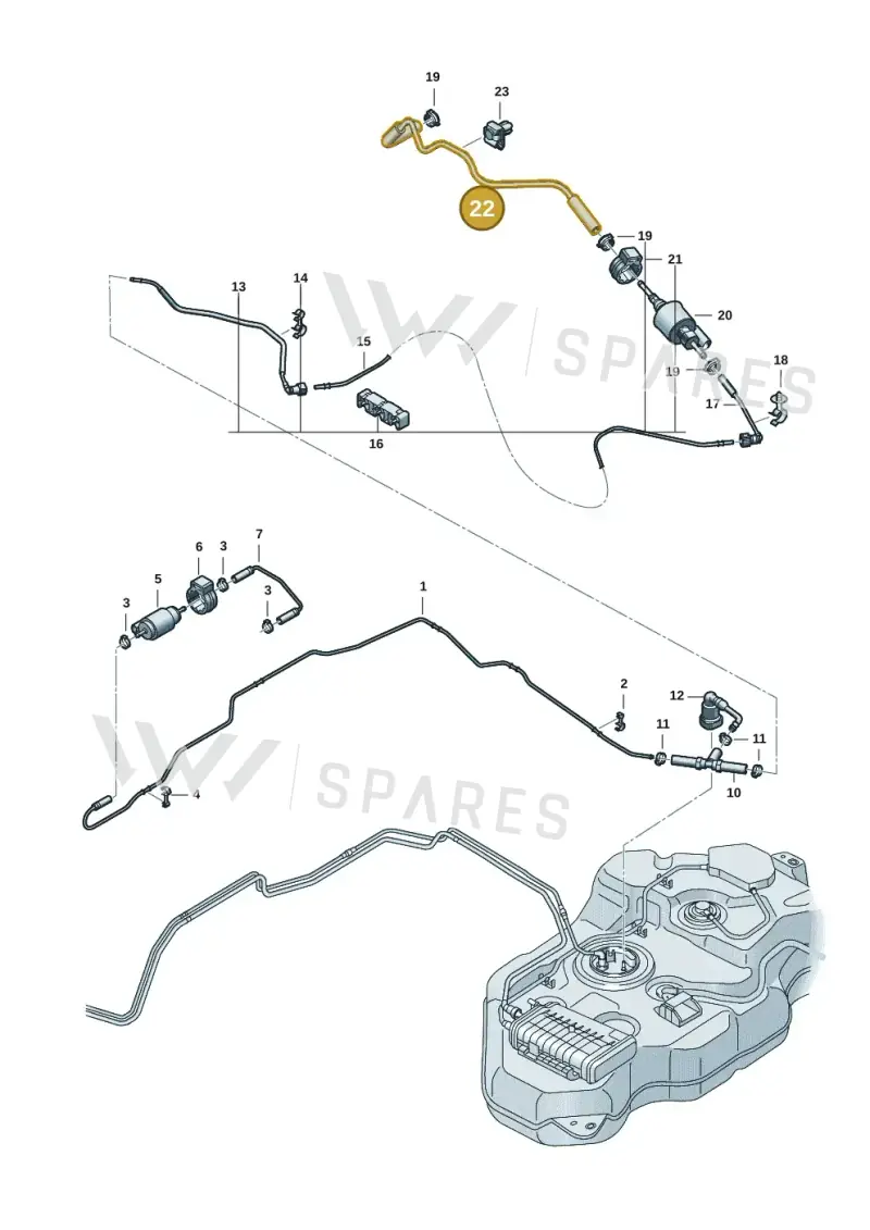 7T0201529A — Volkswagen Multivan (2021-) diagram 7t0201410, position 22