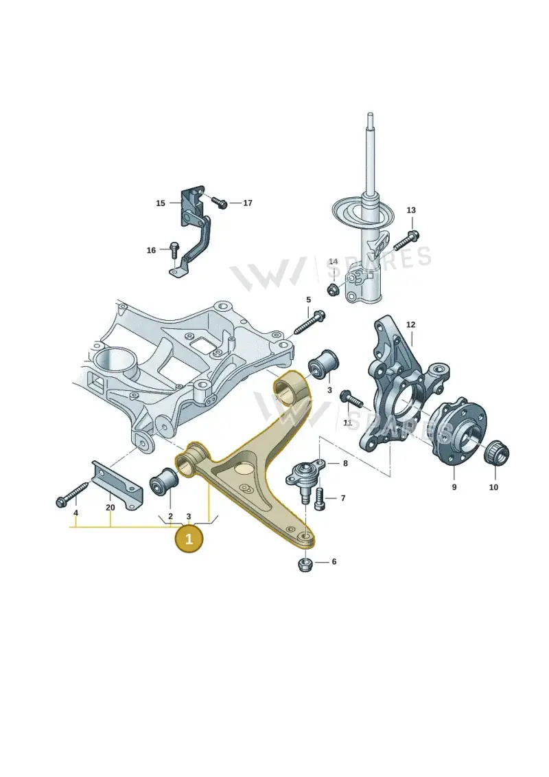 7T0407151B — Volkswagen Multivan (2021-) diagram 7t0407000, position 1