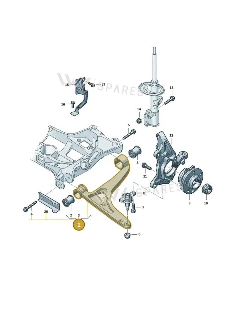7T0407152B — Volkswagen Multivan (2021-) diagram 7t0407000, position 1