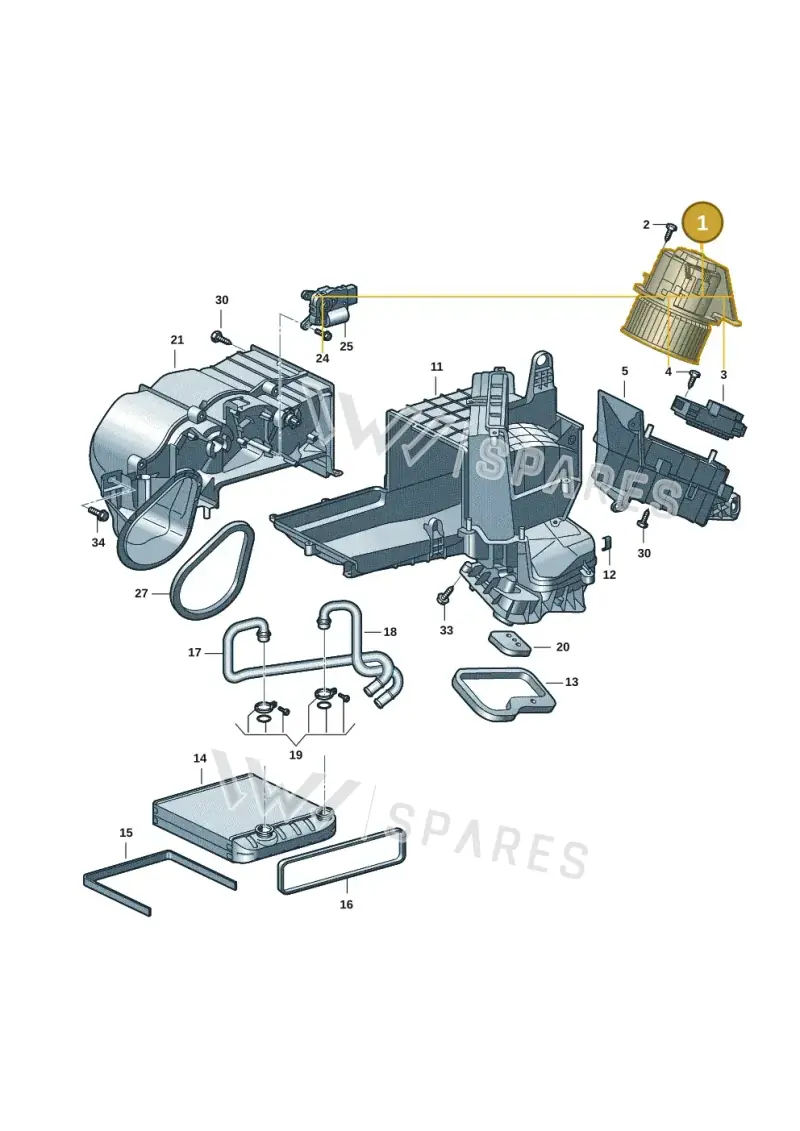 7T0819021 — Volkswagen Multivan (2021-) diagram 7t0819100, position 1
