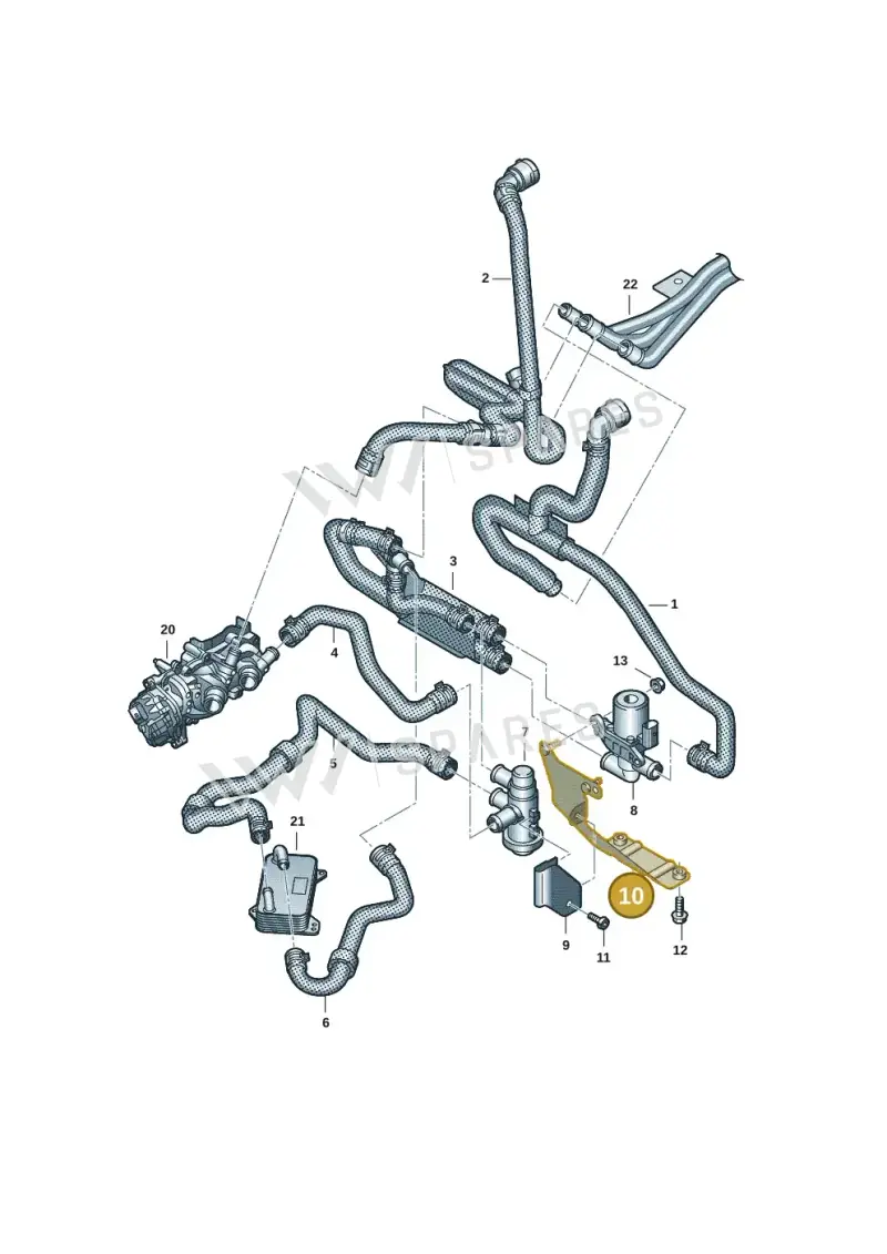 7T0819067A — Volkswagen Multivan (2021-) diagram 7t0121280, position 10