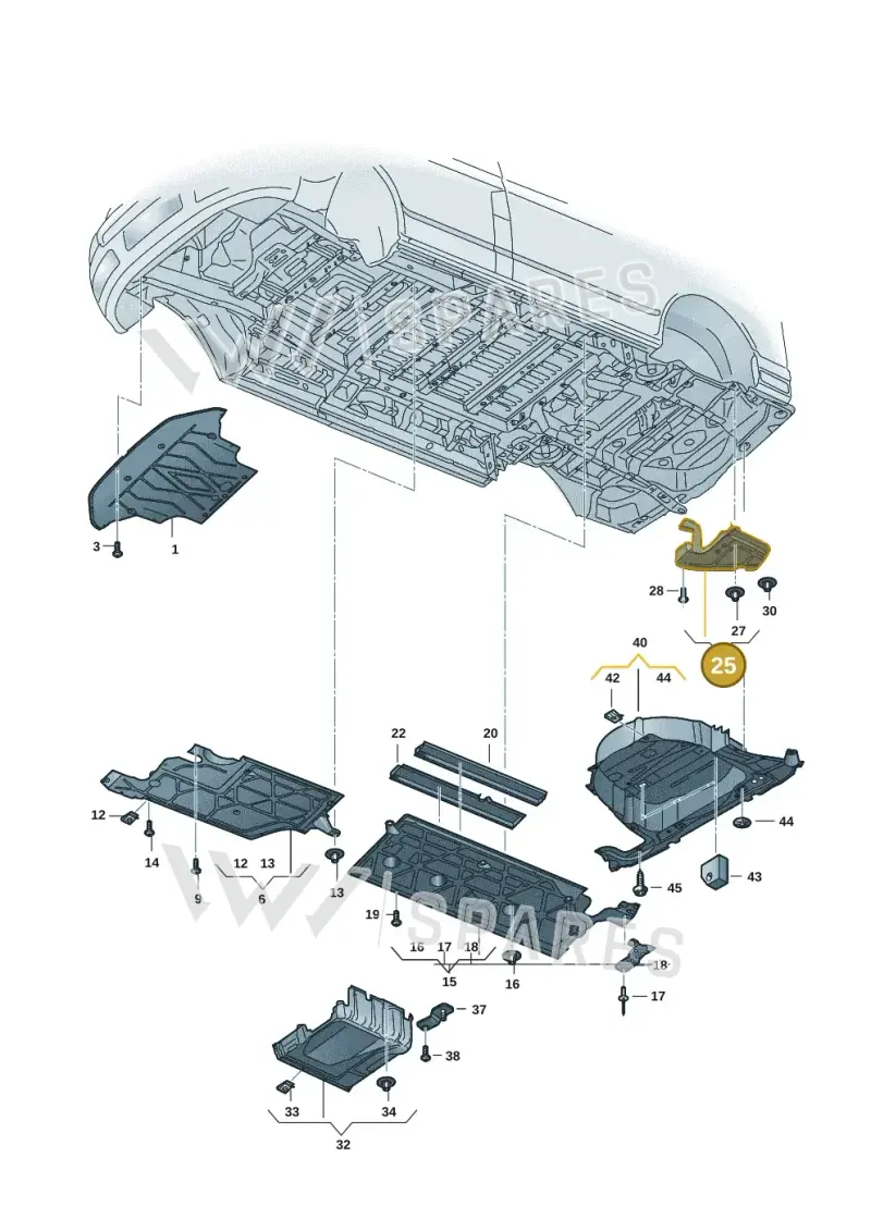 7T0825523D — Volkswagen Multivan (2021-) diagram 7t0825000, position 25