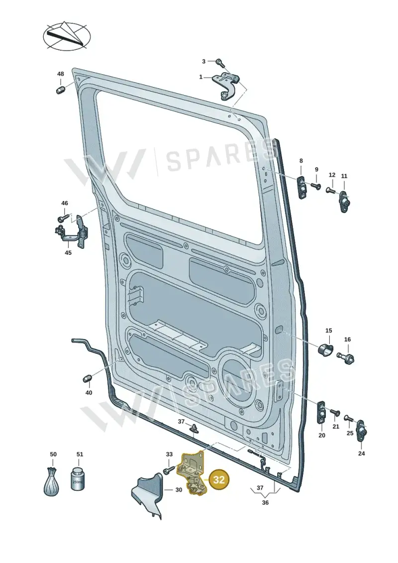 7T0843397Q — Volkswagen Multivan (2021-) diagram 7t0843200, position 32