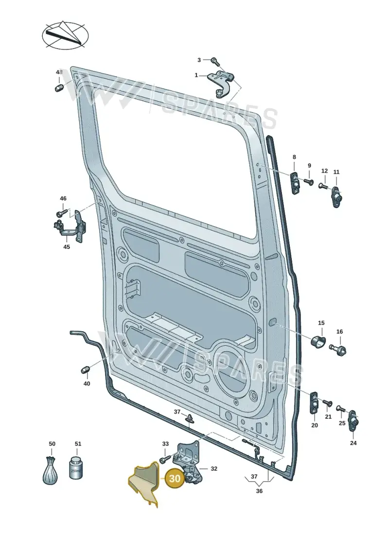 7T0843548B9B9 — Volkswagen Multivan (2021-) diagram 7t0843200, position 30