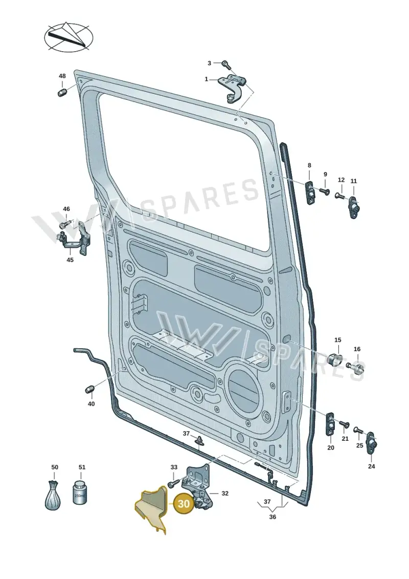 7T0843548D9B9 — Volkswagen Multivan (2021-) diagram 7t0843200, position 30