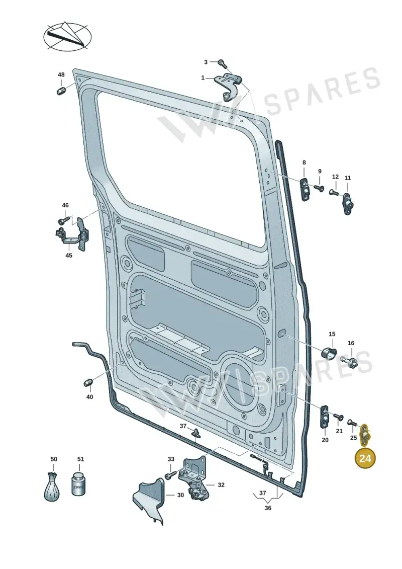 7T0843637B — Volkswagen Multivan (2021-) diagram 7t0843200, position 24