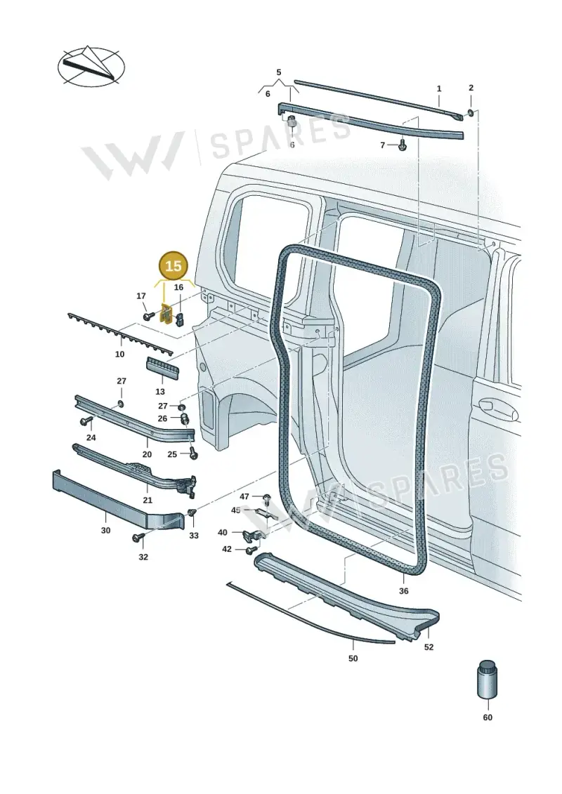 7T0843969D — Volkswagen Multivan (2021-) diagram 7t0843400, position 15