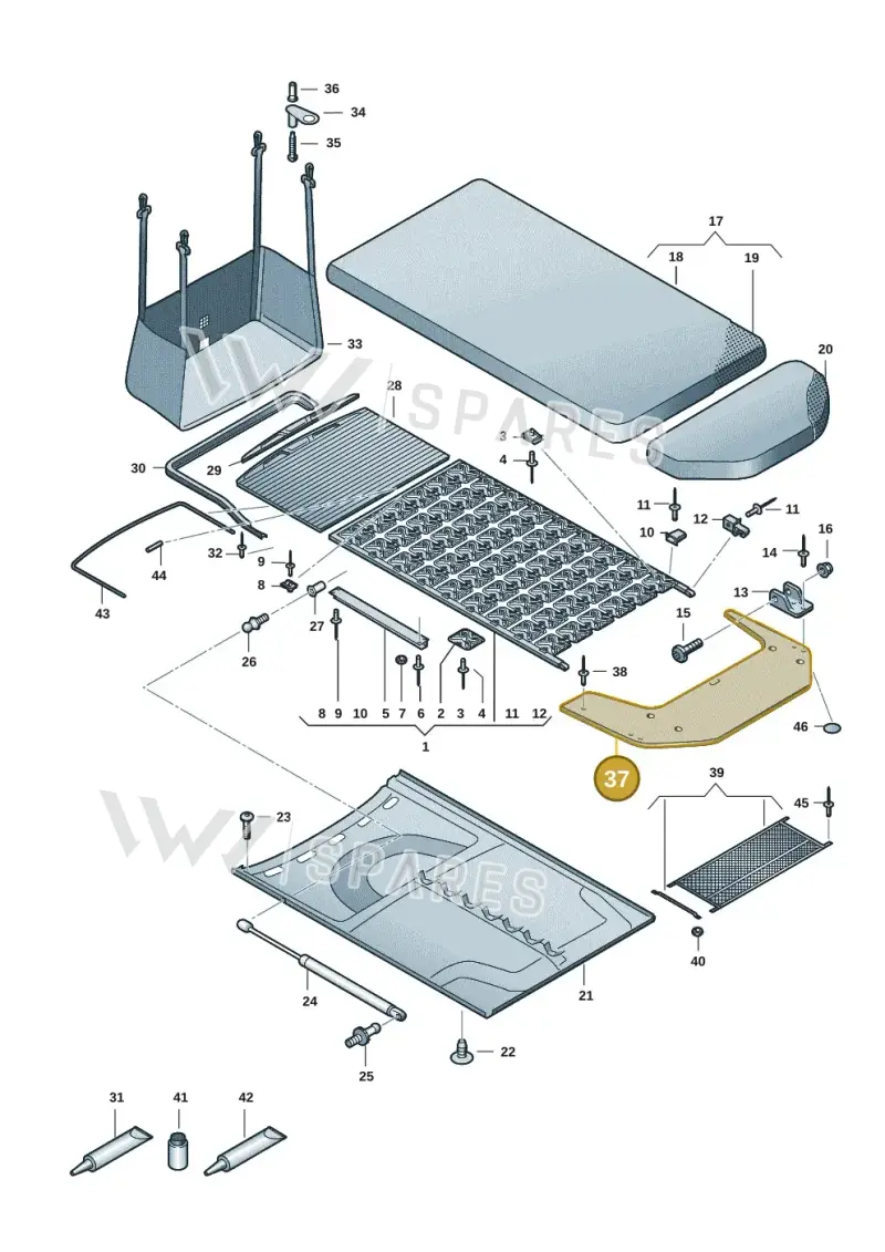 7T0861045D7CW — Volkswagen Multivan (2021-) diagram 7t0067060, position 37