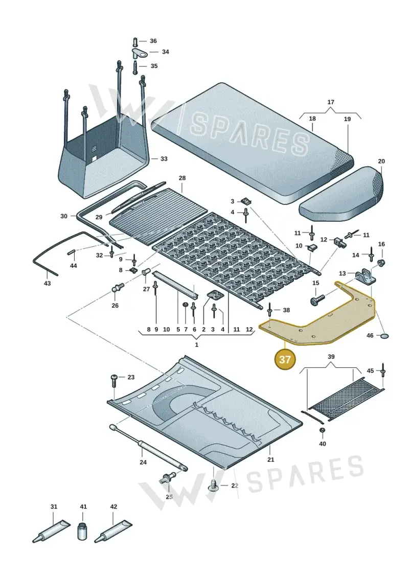 7T0861045E7CW — Volkswagen Multivan (2021-) diagram 7t0067060, position 37