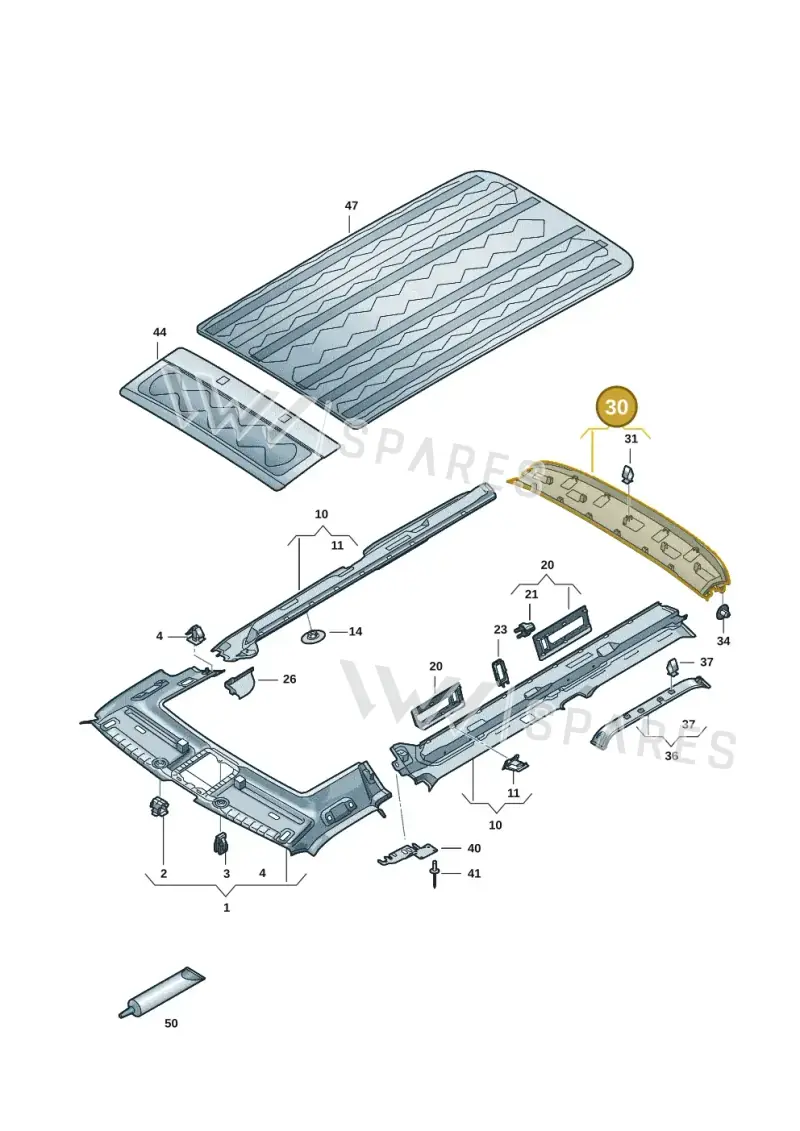 7T0867617L7CW — Volkswagen Multivan (2021-) diagram 7t0867610, position 30