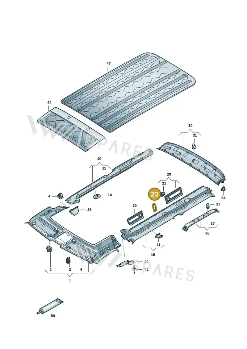 7T08678647CW — Volkswagen Multivan (2021-) diagram 7t0867610, position 23