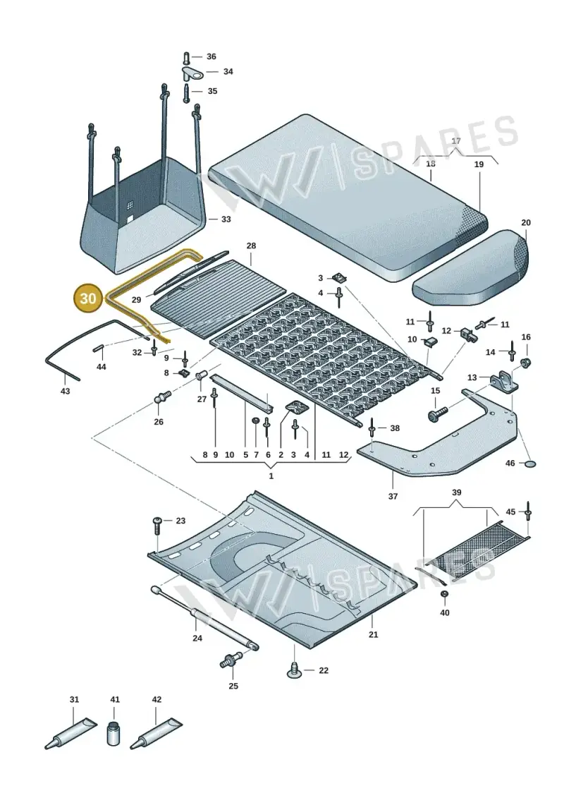 7T08751197CW — Volkswagen Multivan (2021-) diagram 7t0067060, position 30
