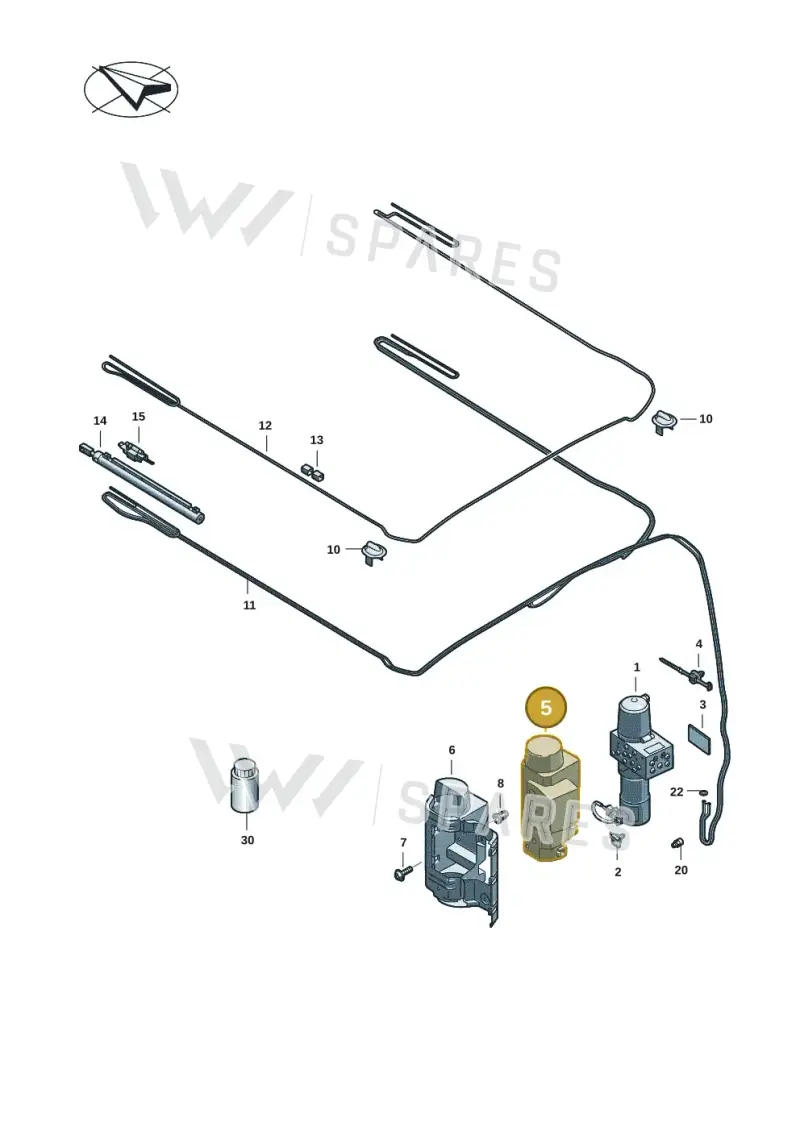 7T0875163B — Volkswagen Multivan (2021-) diagram 7t0875300, position 5